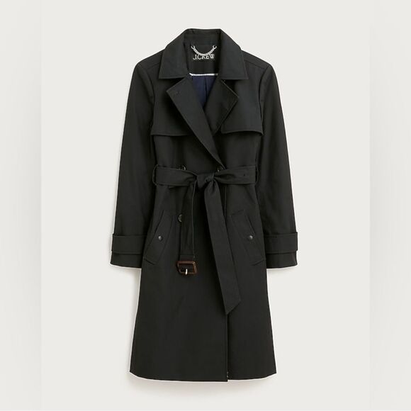 J. Crew Jackets & Blazers - J. Crew Women’s Icon Trench Coat in Black Size 2 Classic Preppy Spring NWT